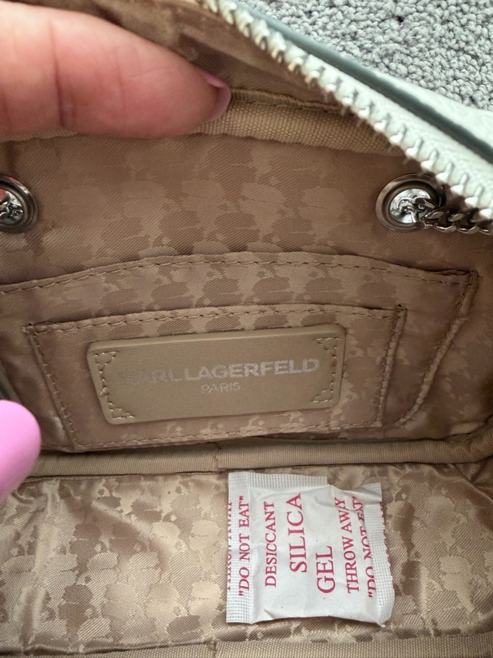 Karl Lagerfeld Paris Meuricel mini leather handbag NWT - Picture 7 of 15